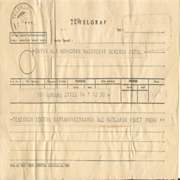 1955 İsmet İnönü Bayram Telgraf